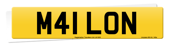 Registration number M41 LON